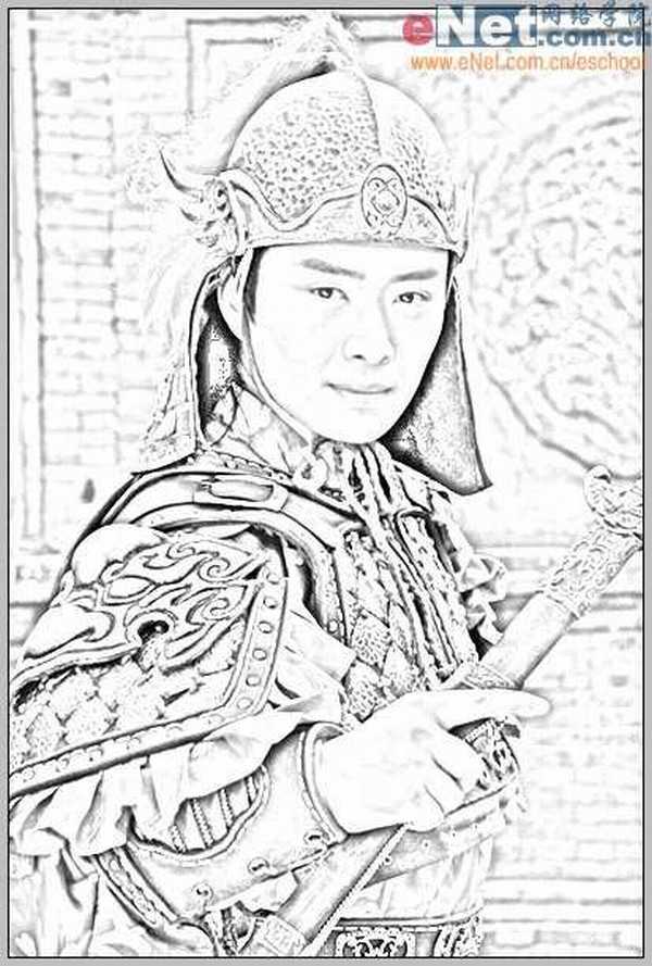 PS动作实例教程:素描效果和调色