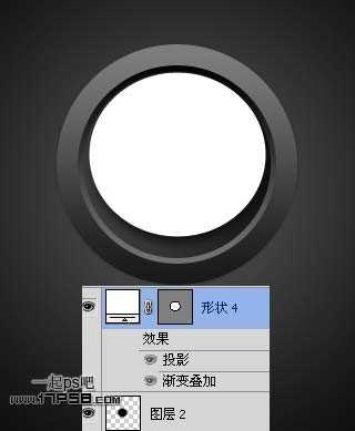 photoshop设计制作出圆形黑色开关按钮
