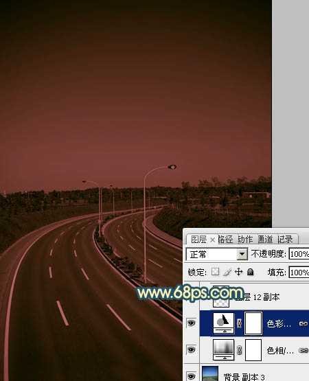 Photoshop为公路图片渲染出漂亮的夜景灯光效果