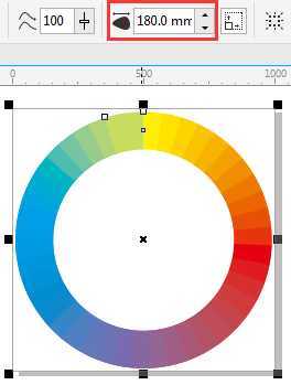 CDR使用艺术笔触效果快速制作色相环