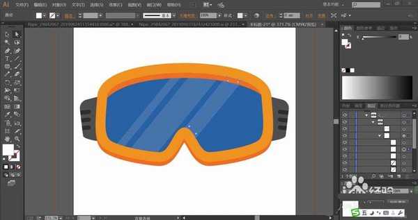 ai怎么画太阳镜护目镜? ai护目镜的绘制方法